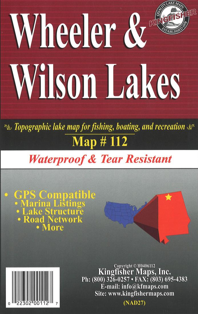 Cover of Wheeler & Wilson Lakes Lake Map by Kingfisher Maps, Inc.