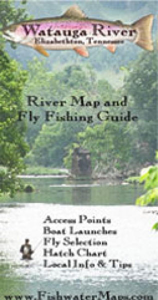 Cover of Watauga River TN River Map and Fly Fishing Guide by Fishwater Maps