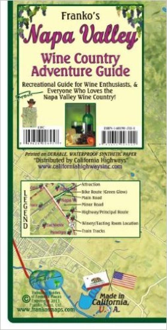 Cover of California Map, Napa Wine Country