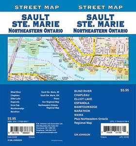 Sault Ste. Marie / North Eastern Ontario, Ontario Street Map by GM Johnson