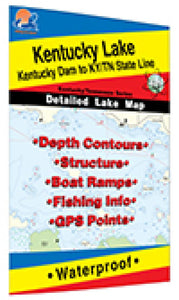 Kentucky Lake-North (Kentucky Dam to KY/TN Line) Fishing Map by Fishing Hot Spots