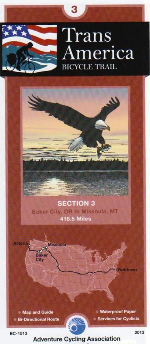 Cover of TRANSAMERICA BICYCLE TRAIL #3 : Baker City, Oregon - Missoula, Montana 