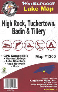 High Rock/Tuckertown/Badin/Tillery Lake Map by Kingfisher Maps, Inc.