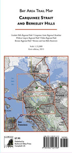 Bay Area Trail Map: Carquinez Strait and Berkeley Hills by Redwood Hikes Press