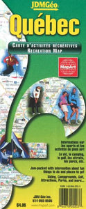 Quebec Recreation Map by Canadian Cartographics Corporation