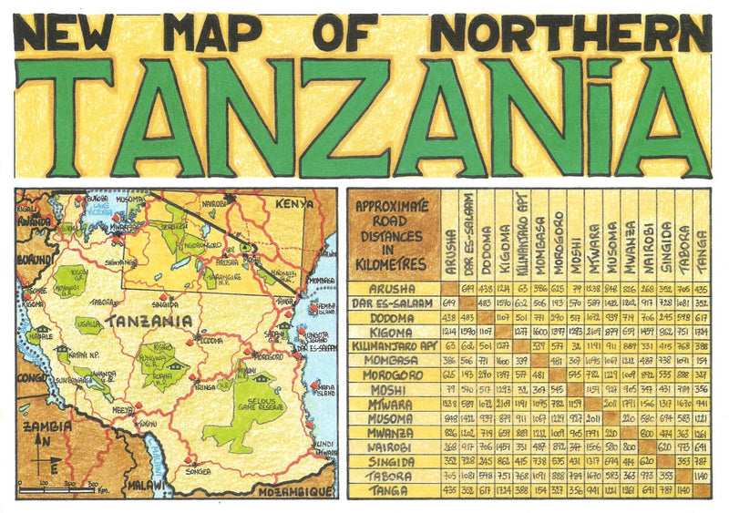 Cover of New Map of Northern Tanzania by GT Maps
