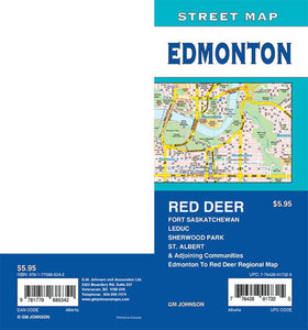 Edmonton / St. Albert / Sherwood Park / Red Deer, Alberta Street Map by GM Johnson