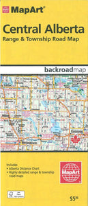 Central Alberta Range & Township Road Map by Canadian Cartographics Corporation