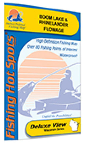 Cover of Boom Lake & Rhinelander Flowage Fishing Map by Fishing Hot Spots