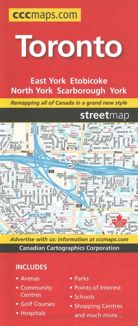 Cover of Toronto, Ontario Street Map 