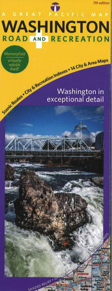 Cover of Washington, Road and Recreation, laminated by Great Pacific Recreation & Travel Maps