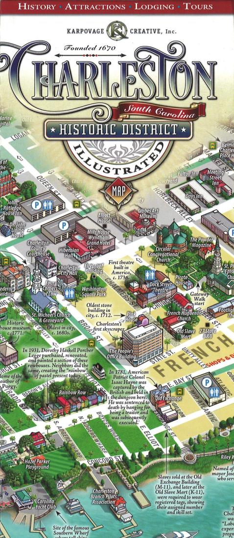 Cover of  Charleston Historic District Map, Illustrated