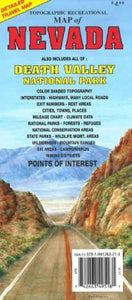 Nevada, Topographic Recreational Map by GTR Mapping