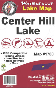 Center Hill Lake Map by Kingfisher Maps, Inc.
