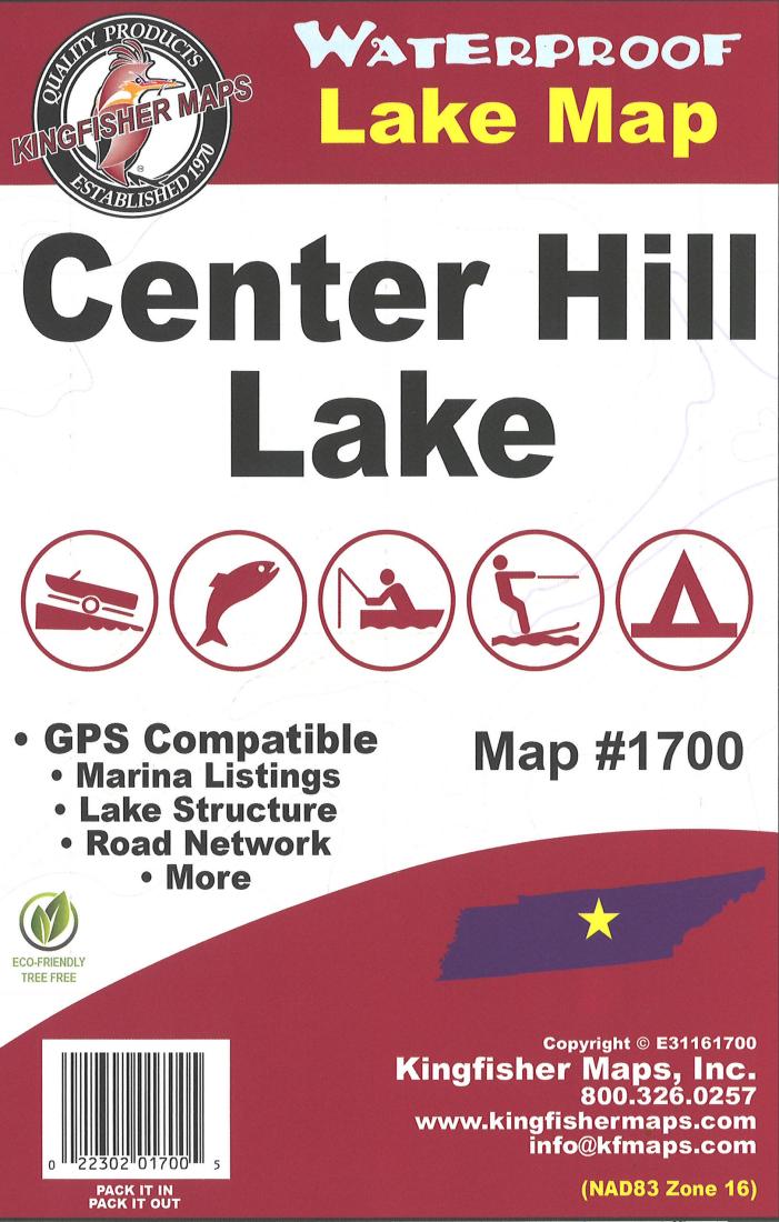 Cover of Center Hill Lake Map by Kingfisher Maps, Inc.