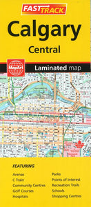 Calgary, Alberta Fast Track Laminated Map by Canadian Cartographics Corporation