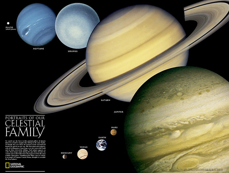 Cover of The Solar System: 2-sided Wall Map by National Geographic Maps