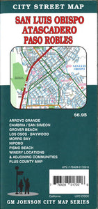 San Luis Obispo, Atascadero and Paso Robles, California City Street Map by GM Johnson