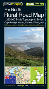 Far North Rural Roads, New Zealand, Topographic Map by Kiwi Maps