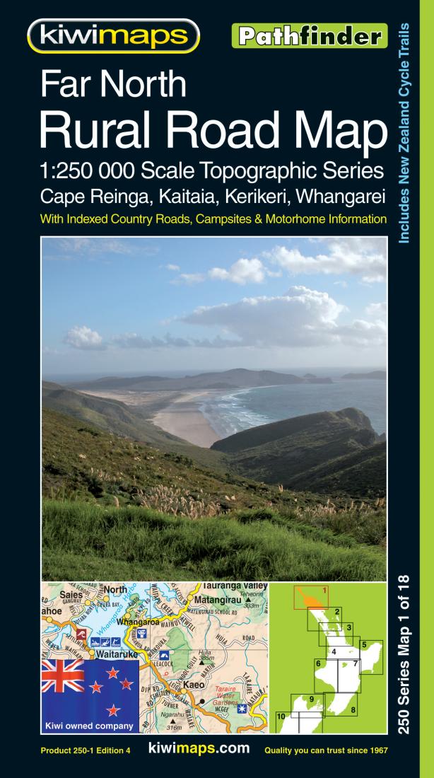 Cover of Far North Rural Roads, New Zealand, Topographic Map 