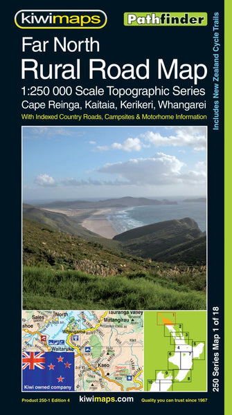 Cover of Far North Rural Roads, New Zealand, Topographic Map 