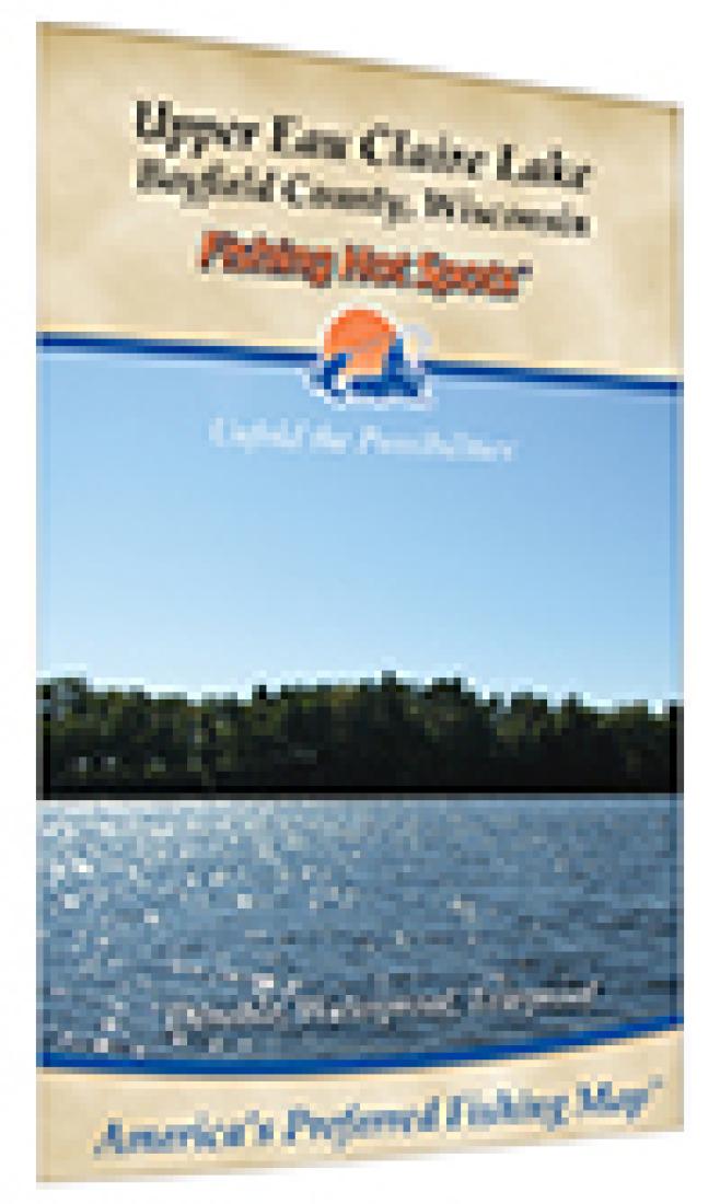 Cover of Upper Eau Claire Lake Fishing Map by Fishing Hot Spots