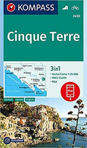 Cinque Terre (#2450) Hiking Map By Kompass