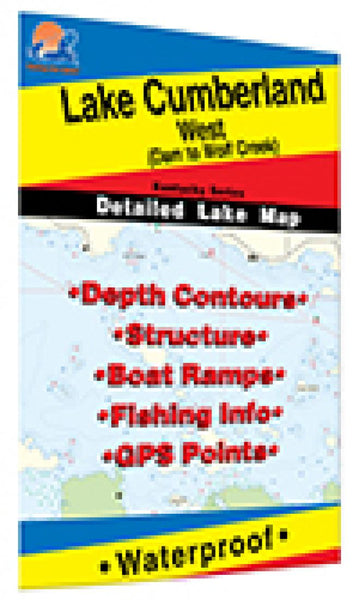 Cover of Lake Cumberland-West  fishing map by Fishing Hot Spots