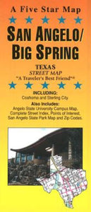 San Angelo and Big Spring, Texas by Five Star Maps, Inc.