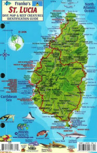 St. Lucia Reef Creatures Map & Fish Card by Frankos Maps Ltd.