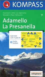Adamello La Presanella Hiking Map By Kompass