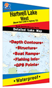 Hartwell Lake-West Fishing Map by Fishing Hot Spots