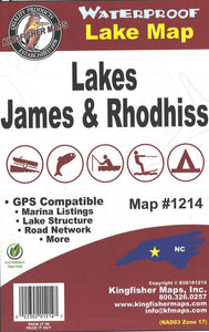 Lake James/Rhodhiss Map by Kingfisher Maps, Inc.