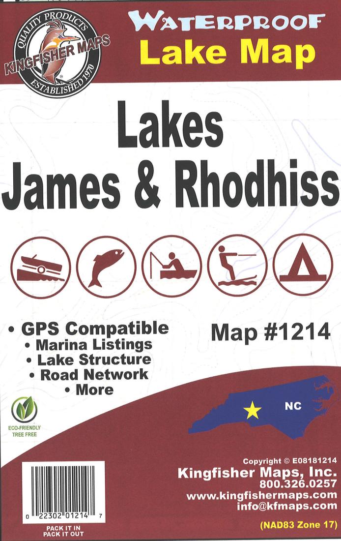 Cover of James/Rhodhiss Lake Map by Kingfisher Maps, Inc.