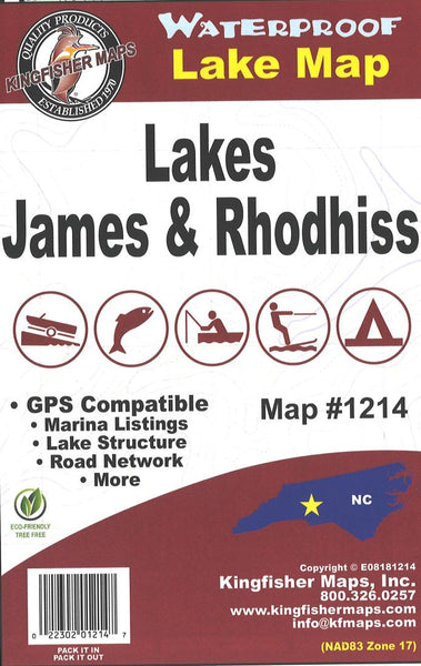 Cover of James/Rhodhiss Lake Map by Kingfisher Maps, Inc.