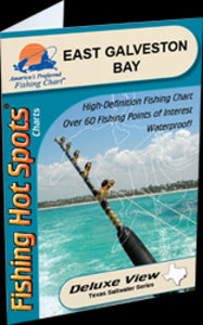 East Galveston Bay Fishing Map by Fishing Hot Spots