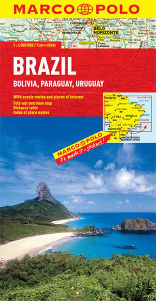 Cover of Brazil, Bolivia, Paraguay and Uruguay by Marco Polo Travel Publishing Ltd