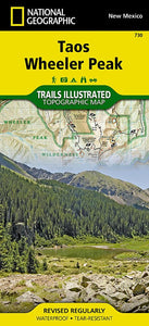 Taos Wheeler Peak Topographic Map by National Geographic