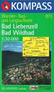 Bad Liebenzell & Bad Wildbad Hiking Map By Kompass