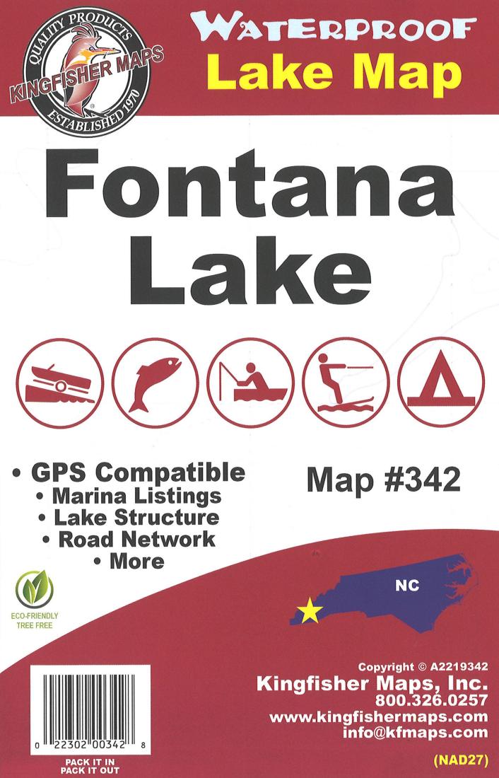 Cover of Fontana Lake Map by Kingfisher Maps, Inc.