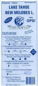 Lake Tahoe, New Melones Lake Fishing Map by Fish-n-Map Company