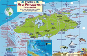 Bahamas Map & Fish Card, New Providence by Frankos Maps Ltd.