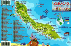 Caribbean, Curacao Map & Fish Card  by Frankos Maps Ltd.