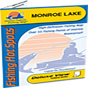 Monroe Lake Fishing Map by Fishing Hot Spots