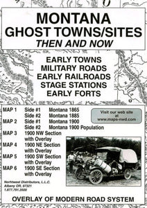 Montana, Ghost Towns, 5-Map Set, Then and Now by Northwest Distributors