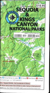Sequoia and Kings Canyon National Parks Recreation Map by Tom Harrison Maps