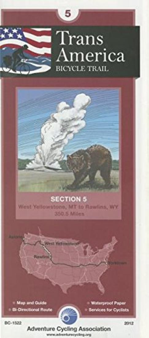 Cover of TRANSAMERICA BICYCLE TRAIL #5 : West Yellowstone, Montana - Rawlins, Wyoming 