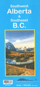 Alberta, Southwest and British Columbia, Southeast Road Map by Gem Trek