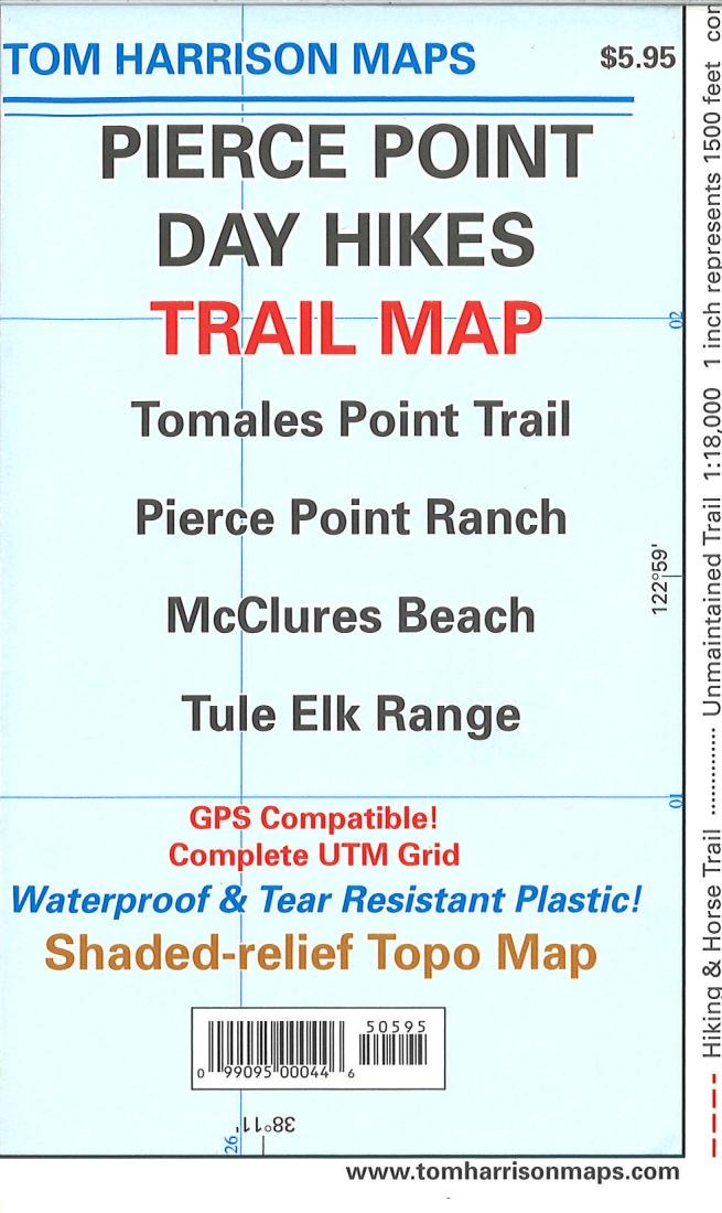 Cover of folded Map of Pierce Point Day Hikes Trail Map by Tom Harrison Maps