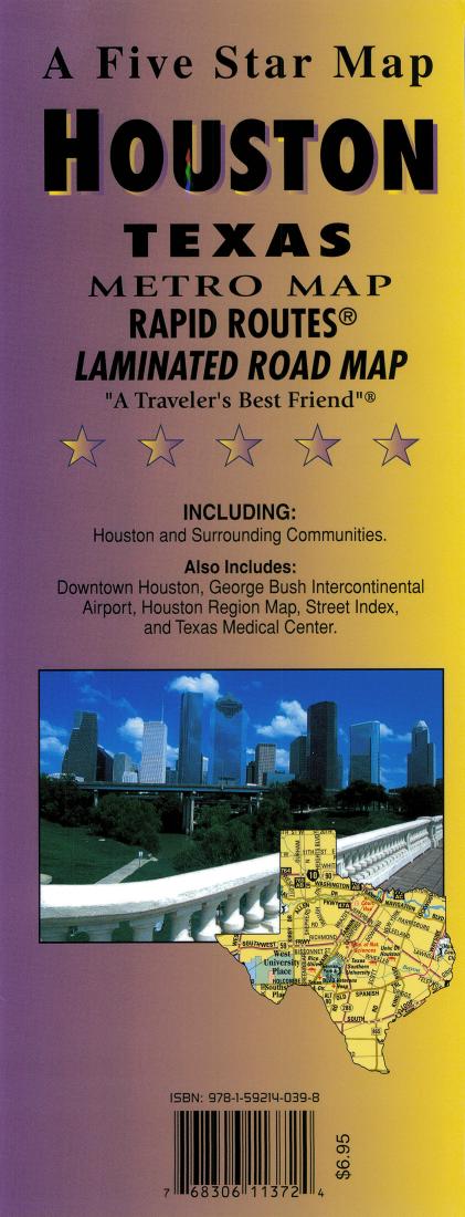 Cover of Houston, Texas (Metro) Rapid Routes by Five Star Maps, Inc.